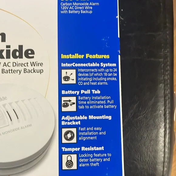 NIB Kidde Carbon Monoxide Alarm 12V AC Direct Wire with Battery Backup Unopened - Picture 8 of 9
